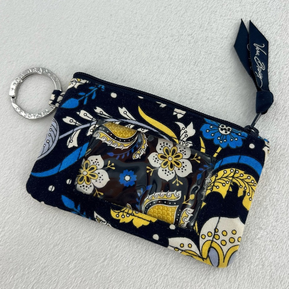 Vera Bradley Ellie Blue Zip ID Case